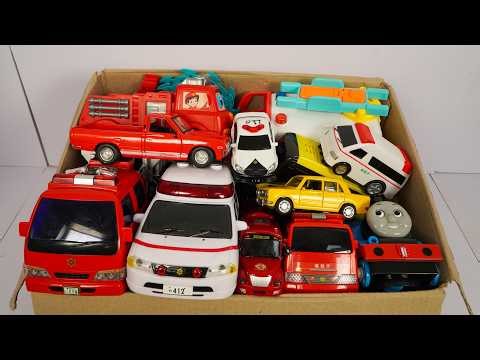 救急車のミニカー走る☆緊急走行テスト☆坂道走る｜ Exciting Ambulance Fire Truck miniature car runs! Emergensy driving test