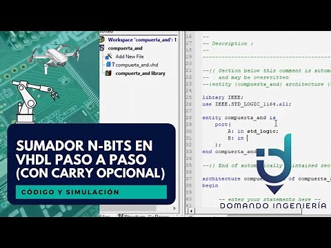Sumador n-bits VHDL Fácil con Simulación y Explicación Paso a Paso en Active HDL | FPGA CPLD