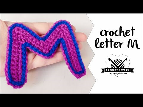 How to crochet letter M ♥ CROCHET LOVERS