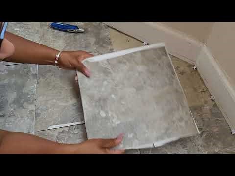 How to Cut Vinyl Tiles: Angled Cut