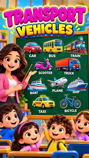 Car, Bus & Train 🚗🚌🚆 | Transport Vehicles for Kids