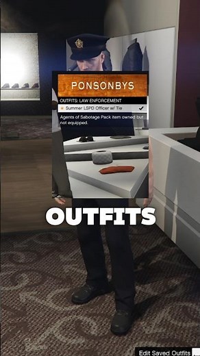 NEW LSPD Cop Outfit Tutorial #shorts #gta