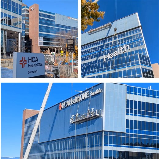 On-site progress! 🛠️ With clear skies overhead, our teams are hard at work completing new signage across this healthcare campus. We’re finishing out the year strong, helping our customers achieve their goals, from rebrands to grand openings. Every successful installation is a result of our dedication, craftsmanship, and attention to every detail at every stage, from design and fabrication to final placement. Wondering how we can support your next signage project? Connect with us here to start t
