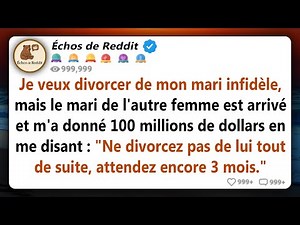 Je me prépare à divorcer de mon mari infidèle. Le conjoint de sa maîtresse est apparu, m'a donné...