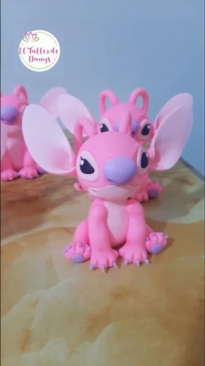 Ángel la novia de Stitch / #ohana #stitch #angel #angels #familia #porcelanafria #hechoamano #arte