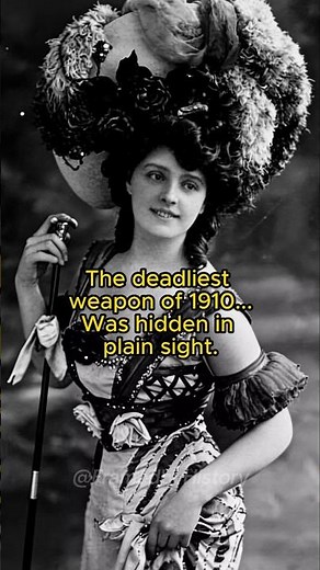 The deadliest women's accessory of 1910😳#history #historical