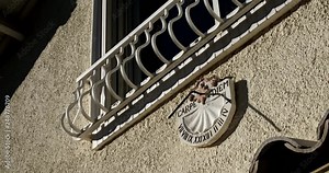sundial timelapse on front of house