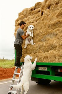 879K views · 10K reactions | Golden Retriever Stops Truck — Driver Frees Pup from Rope #dog #goldenretriever #rescue #trucks #DogRescue #GoldenRetriever #AnimalRescue #DogLover #Heartwarming #AIvideo #ViralShorts #CuteDogs #RescueStory #PetRescue #Kindness #AnimalShorts #TruckRescue #PuppyLove #EmotionalShorts | Alpha club | Facebook