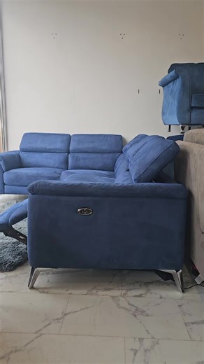 DFS San-Antonio Recliner Corner Sofa 🖤£850 (*RRP £3479) Blue fabric 270cm along the back 195cm depth of chaise Delivery available, provide postcode for a quote Or Pick up from Furnishr 1480 Paisley Road West Glasgow G52 1SP By prior appointment All items are pre-owned and once they are gone they are gone! Follow Furnishr Glasgow on Facebook Instagram and Tiktok for more pre-owned Sofas and furniture Items can be bought directly from our website Furnishr Glasgow and Klarna accepted also #recline