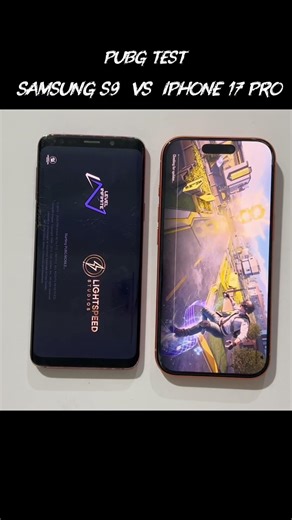 Samsung Galaxy S9 vs iPhone 17 PRO - PUBGMOBILE Test!!