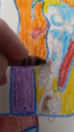 Abstract Art Crayon Drawing