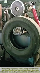 Slicing Truck Tires in Seconds!