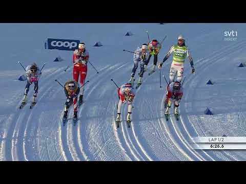 Längdskidor: Världscupen 2020/2021 - 10 km masstart för damer i Falun i Sverige