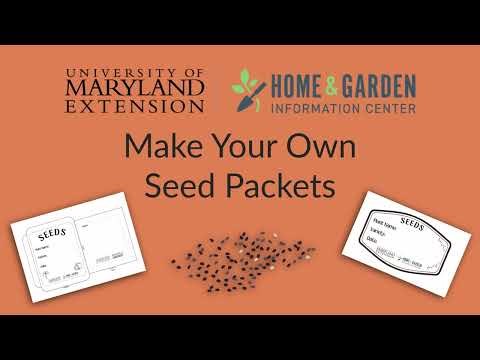 How to make a DIY seed packet. Crear sus propios paquetes de semillas. Guia disponible en espanol.