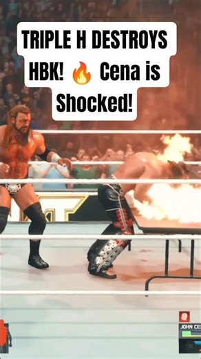 Triple H DESTROYS HBK! 🔥 Cena is Shocked! #wwe2k26