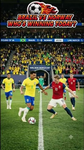 Norway vs Brazil Fifa world cup Round 16 Who's winning today? #fifawcq #brazilfootball #highlights