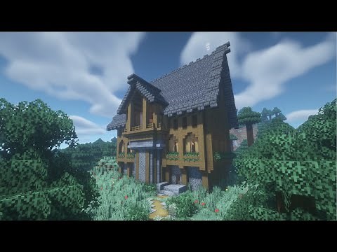 Minecraft Tutorial #15 / How to Build a Large Spruce Manor / Part 1 / Exterior