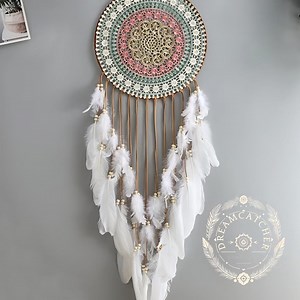Boho Dream Catcher Wall Decor, Large Macrame Feather Dreamcatcher, Bohemian Bedroom Decor, Spiritual Wall Hanging, Gift for Her - Etsy Australia