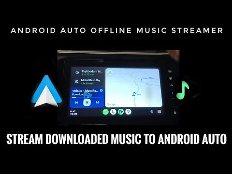 Music player integrated to Android auto for offline streaming music in phone to car system