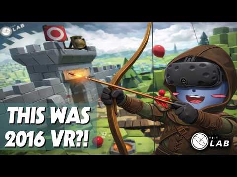 My First Time in VR Playing The Lab's Archery Game (HTC Vive 2016)