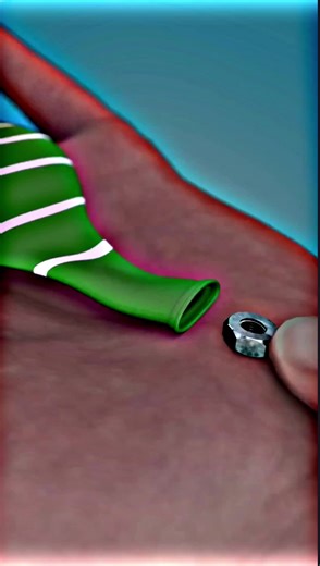 What Happens When You Spin A Hex Nut In A Balloon 🤔#englishshortfacts | balloon