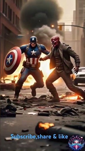🔥 Captain America 🆚 Red Skull: Animated Battle Royale ⚔️💥 Epic Showdown! by AI