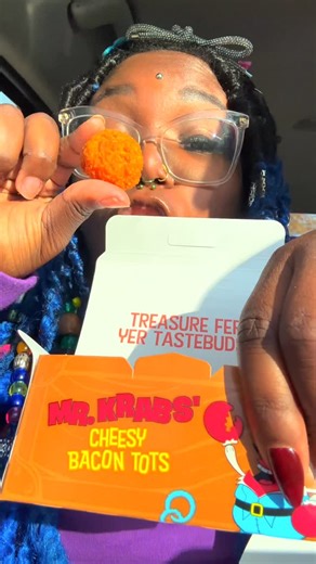 Tyquincia James on Instagram: "Burger King: SpongeBob IM MAD y’all didn’t tell me! Honest SpongeBob meal review! #spongebob #foodie #shorts"
