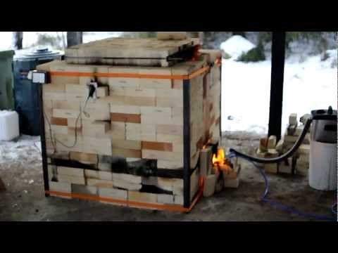 Ceramic kiln fired with home made veggie oil burner 2