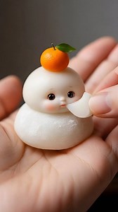 Tiny Mochi Baby First Taste 🍊👶 | Too Cute . . . . #ai #aifruit #cute #reels #viralasmrbabyshorts | Tiny Bite