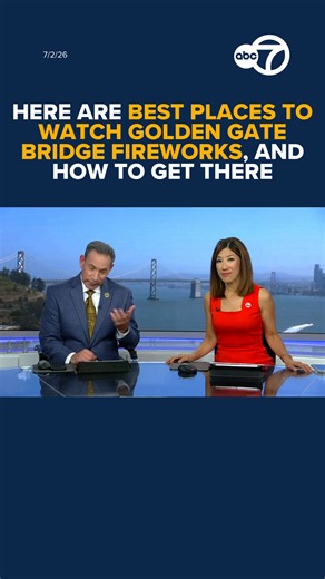 If you're planning to watch Saturday night's historic fireworks over the Golden Gate Bridge, transportation officials have one piece of advice: Leave the car at home if you can. Here are some of the best places to watch the show and how to get there. #sf #sanfrancisco #fireworks #goldengatebridge #abc7news