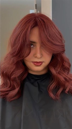Hair color with rose petals