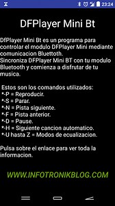 Android: DFPlayer Mini Bt Controla tu modulo DFPlayer Mini fácil y sencillo
