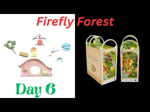 Day 6-Firefly Forest Creative & Fairyland Book Nook Model Build-Apple Tree, Mountain & Hobbit Hovel
