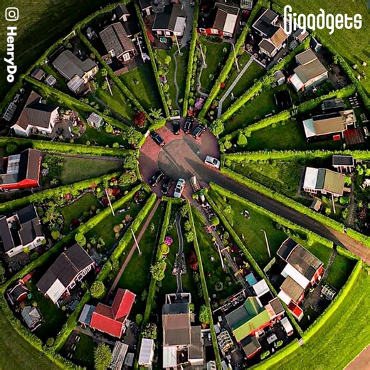 Behold the breathtaking aerial views of this community in Denmark, a symphony unfolding in circular harmony. Brøndby Garden City, or Brøndby Haveby, is a distinctive and visually striking residential area situated on the outskirts of Copenhagen, Denmark. Its unique circular layout features clusters of houses arranged in rings around communal green spaces. Brøndby Garden City was designed in 1964 by landscape architect Erik Mygind, who was influenced by traditional Danish villages. It has emerged