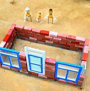 Tiny house building 🤯 #miniatures #minicraft #usa | Mini Village