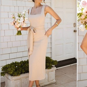 Eden Mini Dress | Champagne Stretch | Show Me Your Mumu