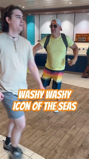 Washy washy - icon of the seas. #iconoftheseas #mj #beatit #michaeljackson #cruise #trending #viral