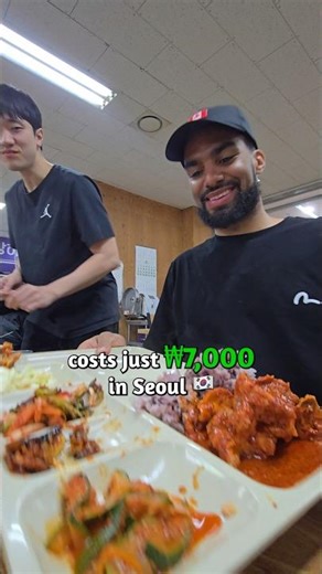Is this $4.73 All-You-Can-Eat Lunch in Seoul Worth It? 🇰🇷🍛 #seoulfood #cheapeats #korea #kfood