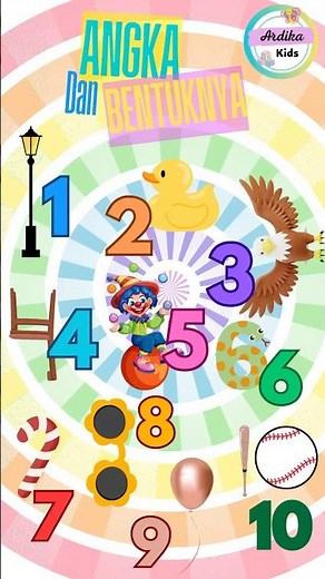 Lagu Bentuk Angka Mengenal Angka 1-10 Hitung Lagu PAUD TK #edukasianak #belajar satusepertitiang