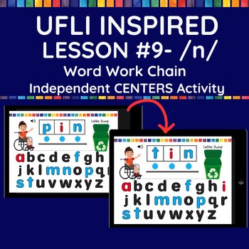 Lesson 9 /m/ CVC No Prep | WORD CHAINS | Digital Work Centers BOOM CARDS