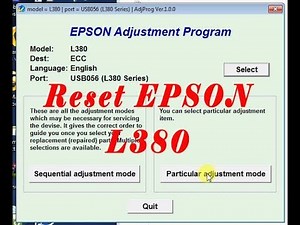 Epson L380 reset by Technical Deoji