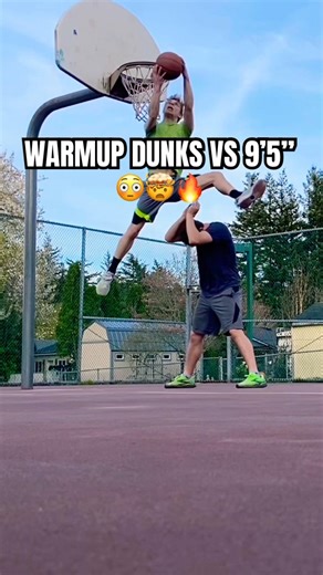 6’0” Warmup Dunks on a 9’5” Rim 😳🔥