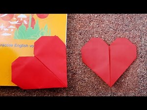 How To Make Origami heart Bookmark Easy _ Step by step