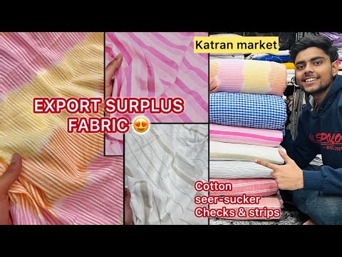 Export surplus fabric on heavy discount 😍| cotton seer-sucker |katran market Mangolpuri latest video