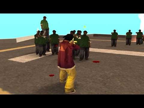 GTA san andreas - DYOM mission #99 - Escape from Big Smoke clones
