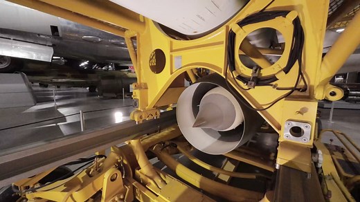 The Hound Dog was an air-launched supersonic nuclear missile designed to destroy heavily defended ground targets. Specially modified B-52 bombers carried two AGM-28s, one beneath each wing. #youaintnothinbutahounddog #avgeek | National Museum of the U.S. Air Force