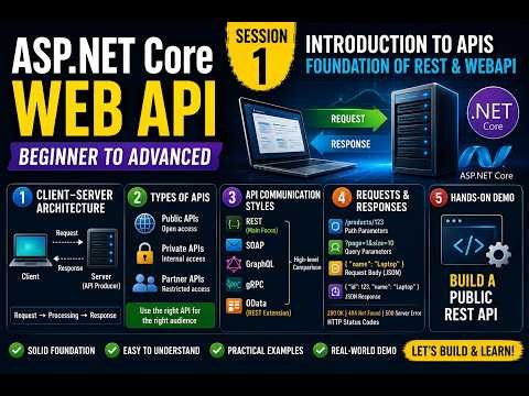 ASP.NET Core Web API Tutorial | Session 1 | REST API Fundamentals for Beginners
