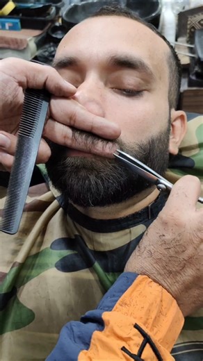 Satisfying Moustache Trim ASMR ✂️🔥 #barber #asmr #barbershop #viral #barberlife