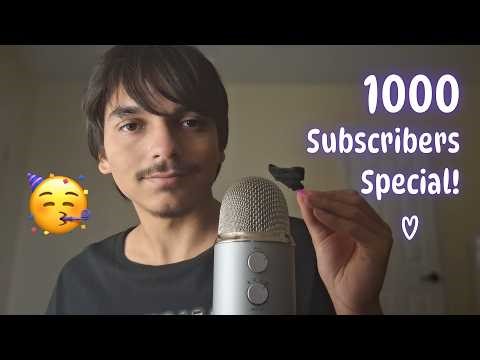 ASMR | 1,000 Subscriber Special! Subscriber Roll Call & Brushing you to Sleep
