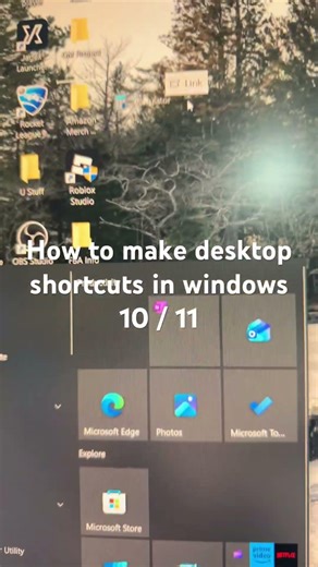 How to make desktop shortcuts in windows 10 / 11